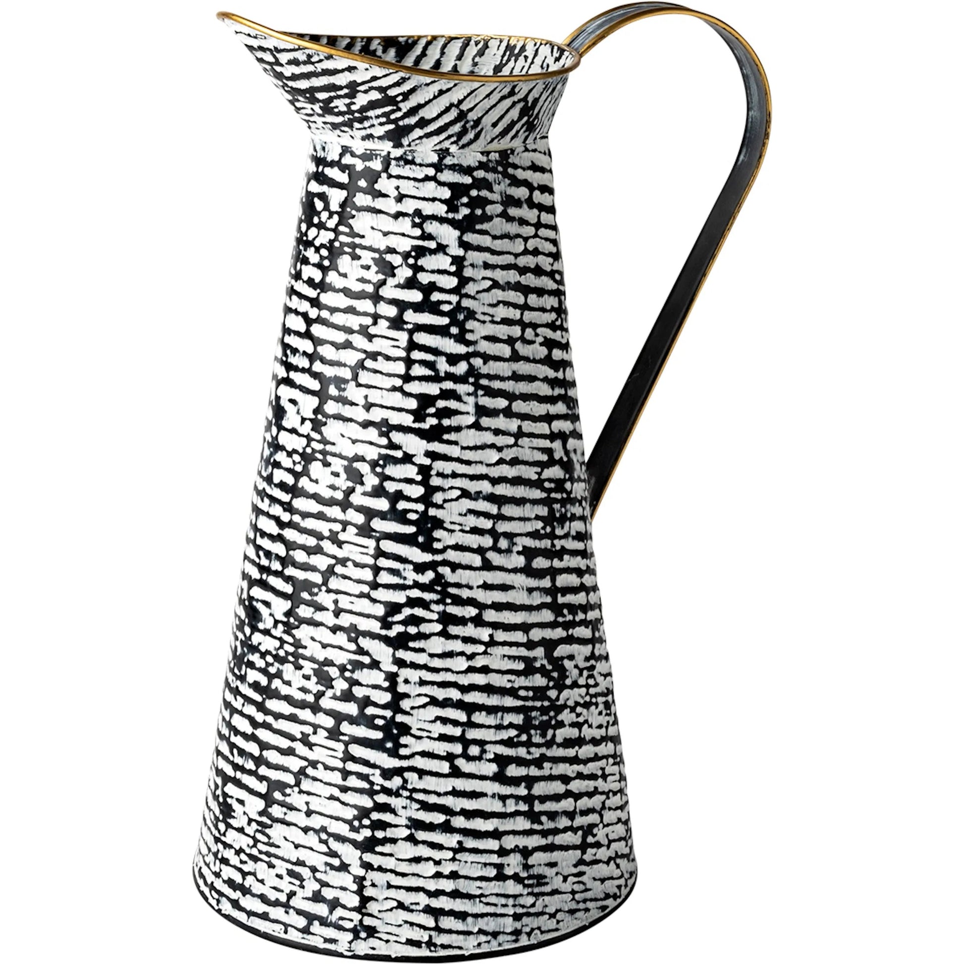 Colette Patterned Vase by Mercana in black. Made from unique in a eclectic & global style.