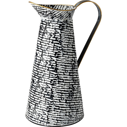 Colette Patterned Vase by Mercana in black. Made from unique in a eclectic & global style.