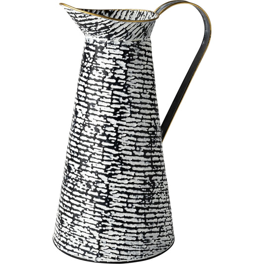 Colette Patterned Vase by Mercana in black. Made from unique in a eclectic & global style.
