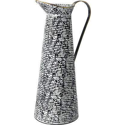 Colette Patterned Vase by Mercana in black. Made from unique in a eclectic & global style.