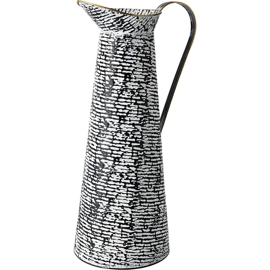 Colette Patterned Vase by Mercana in black. Made from unique in a eclectic & global style.