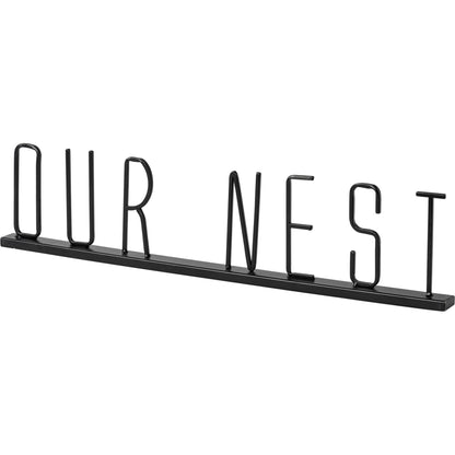 Our Nest Sign by Mercana in natural. Made from unique in a modern style.
