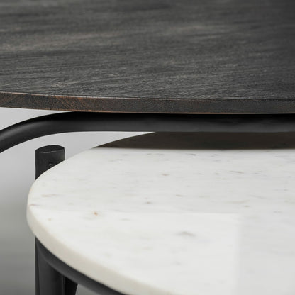 Etienne Coffee Table by Mercana in white marble. Made from marble in a cottage & farmhouse style.