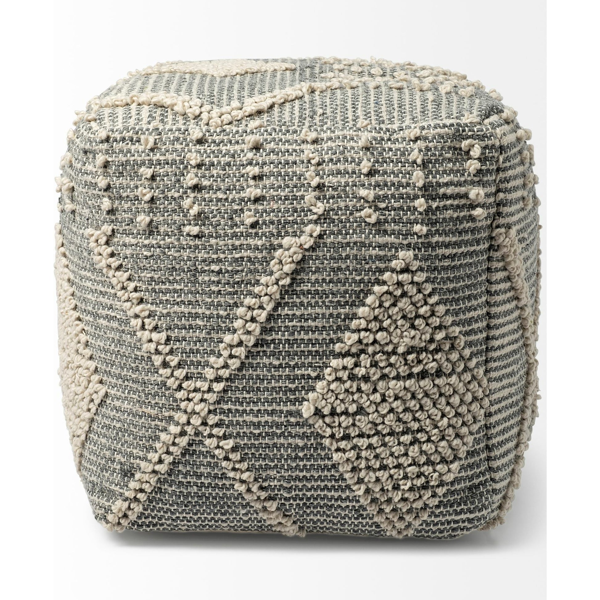 Brinket Pouf by Mercana in blue. Made from fabric in a eclectic & global style.