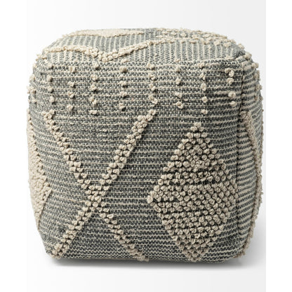 Brinket Pouf by Mercana in blue. Made from fabric in a eclectic & global style.