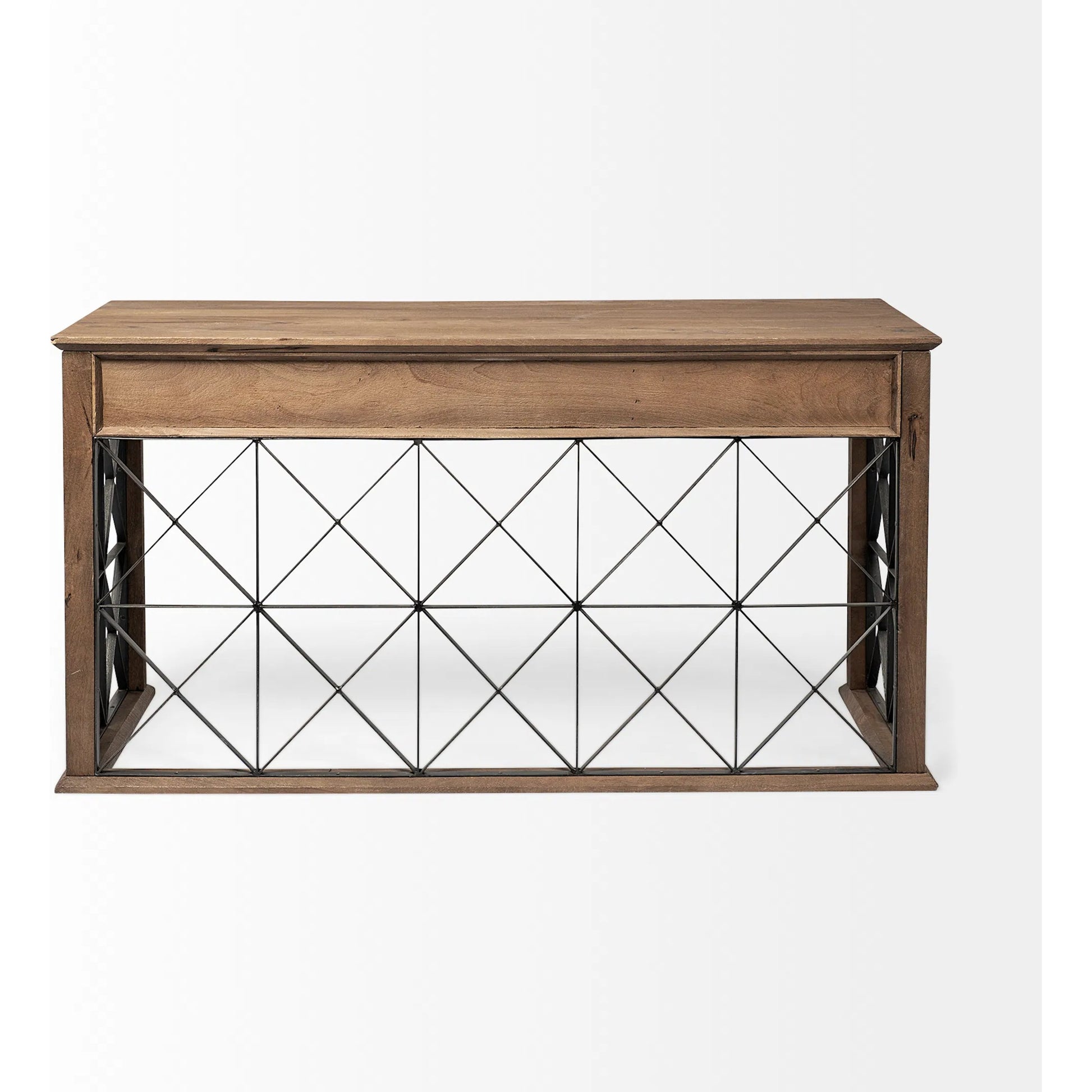 Eldorado Office Desk by Mercana in brown. Made from mango wood in a cottage & farmhouse style.