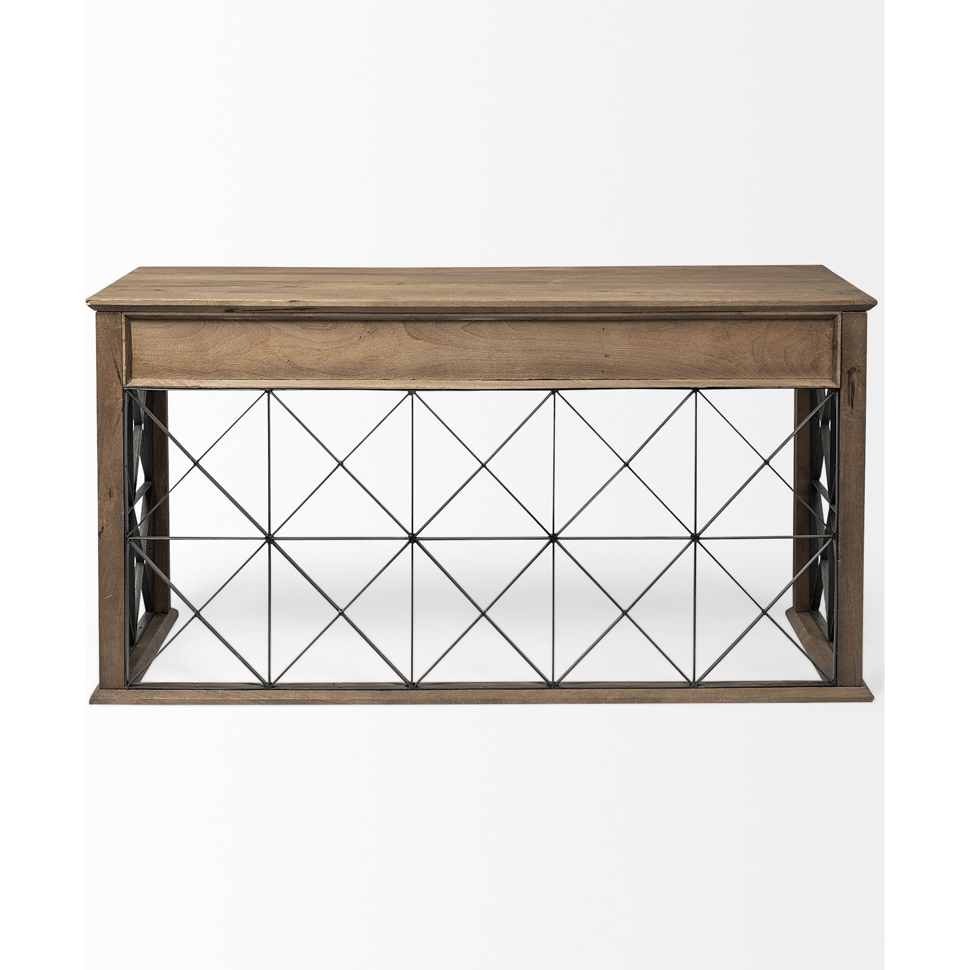 Eldorado Office Desk by Mercana in brown. Made from mango wood in a cottage & farmhouse style.