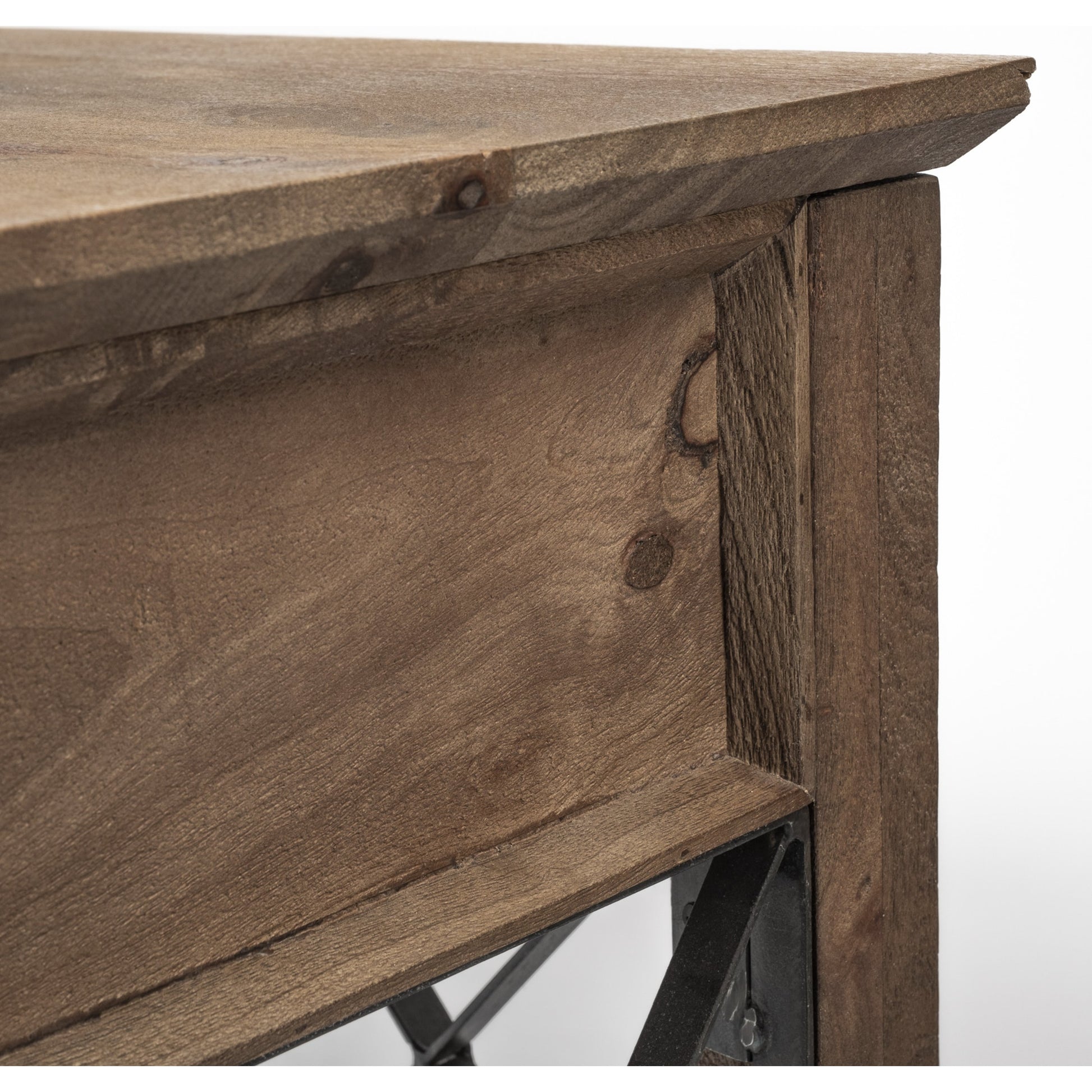 Eldorado Office Desk by Mercana in brown. Made from mango wood in a cottage & farmhouse style.