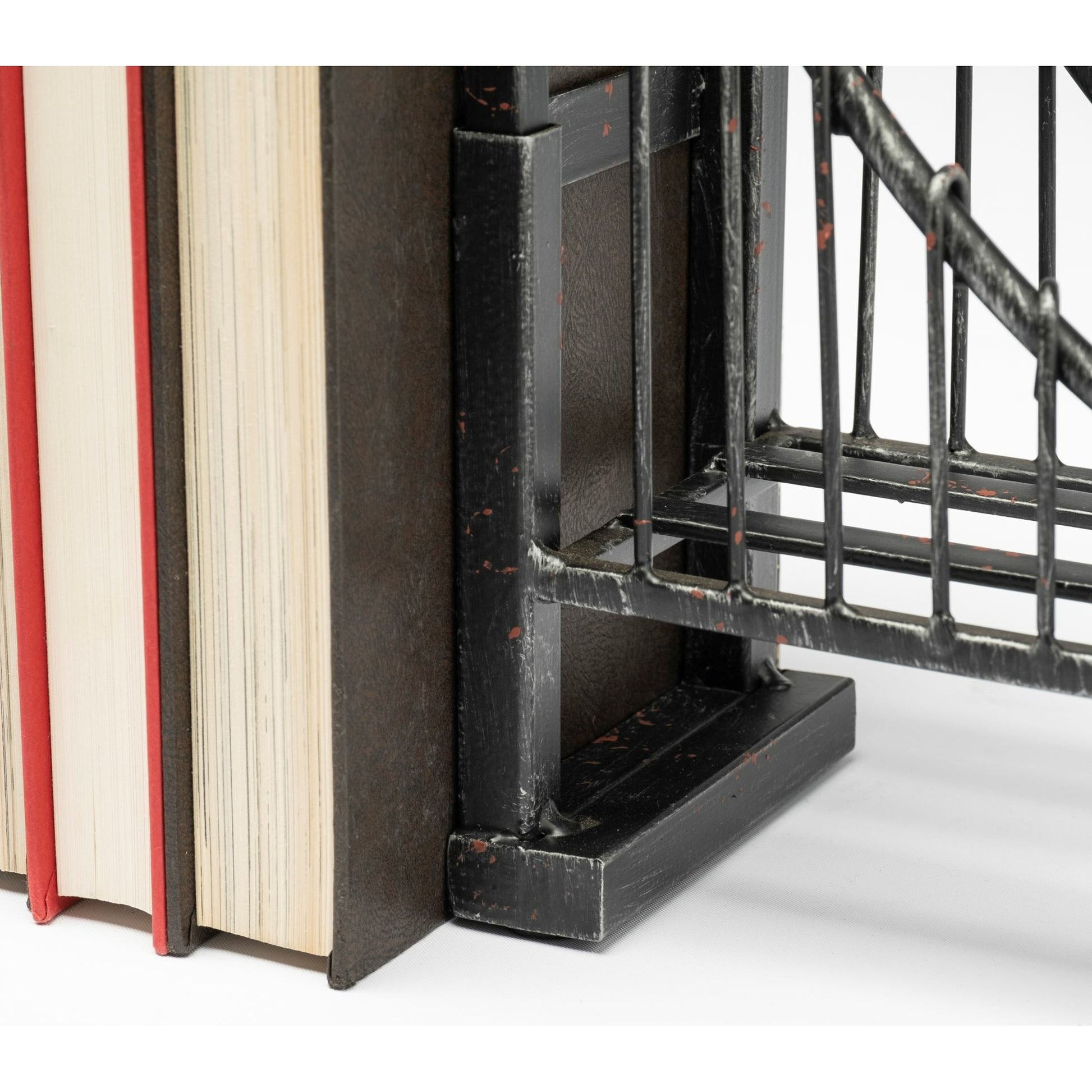 Suspension Wrought Iron Suspension Bridge Bookends Set of Two by Mercana in brown. Made from unique in a traditional style.