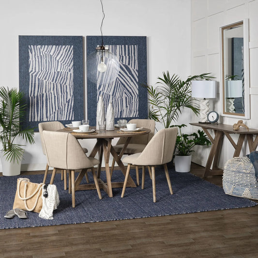 Jennings Console Table by Mercana in light brown. Made from mango wood in a modern style.