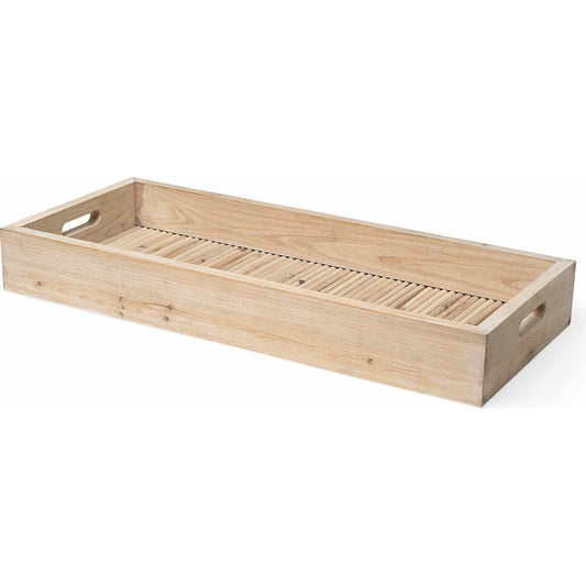 Horatio Rectangular Serving Tray by Mercana in natural. Made from unique in a coastal style.