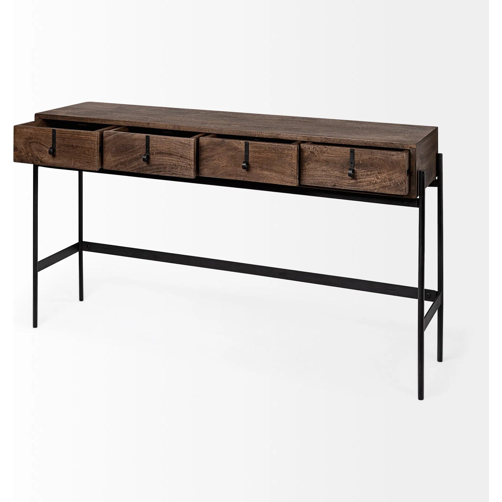 Glenn Console Table by Mercana in dark brown. Made from unique in a modern style.