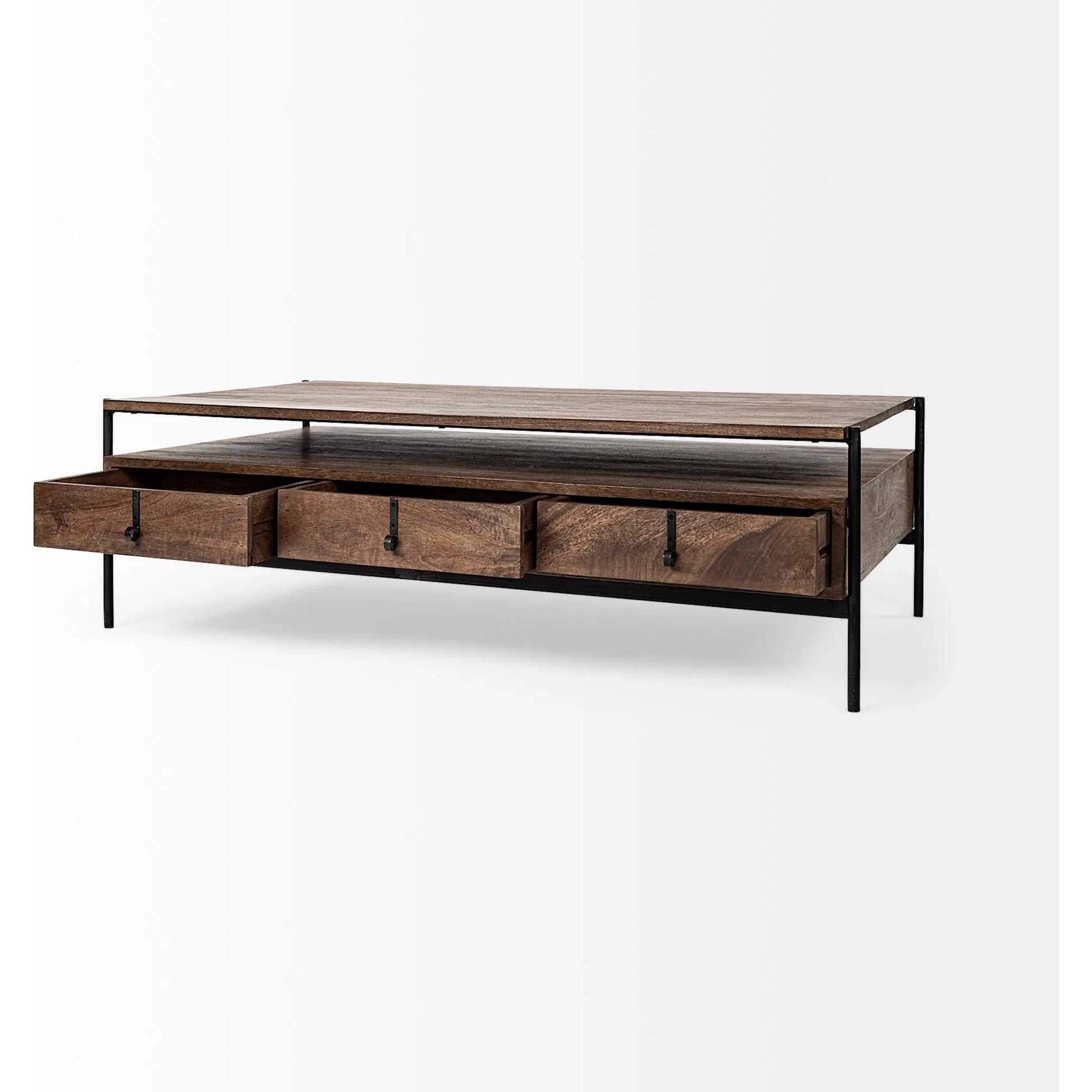 Glenn Coffee Table by Mercana in dark brown. Made from unique in a modern style.