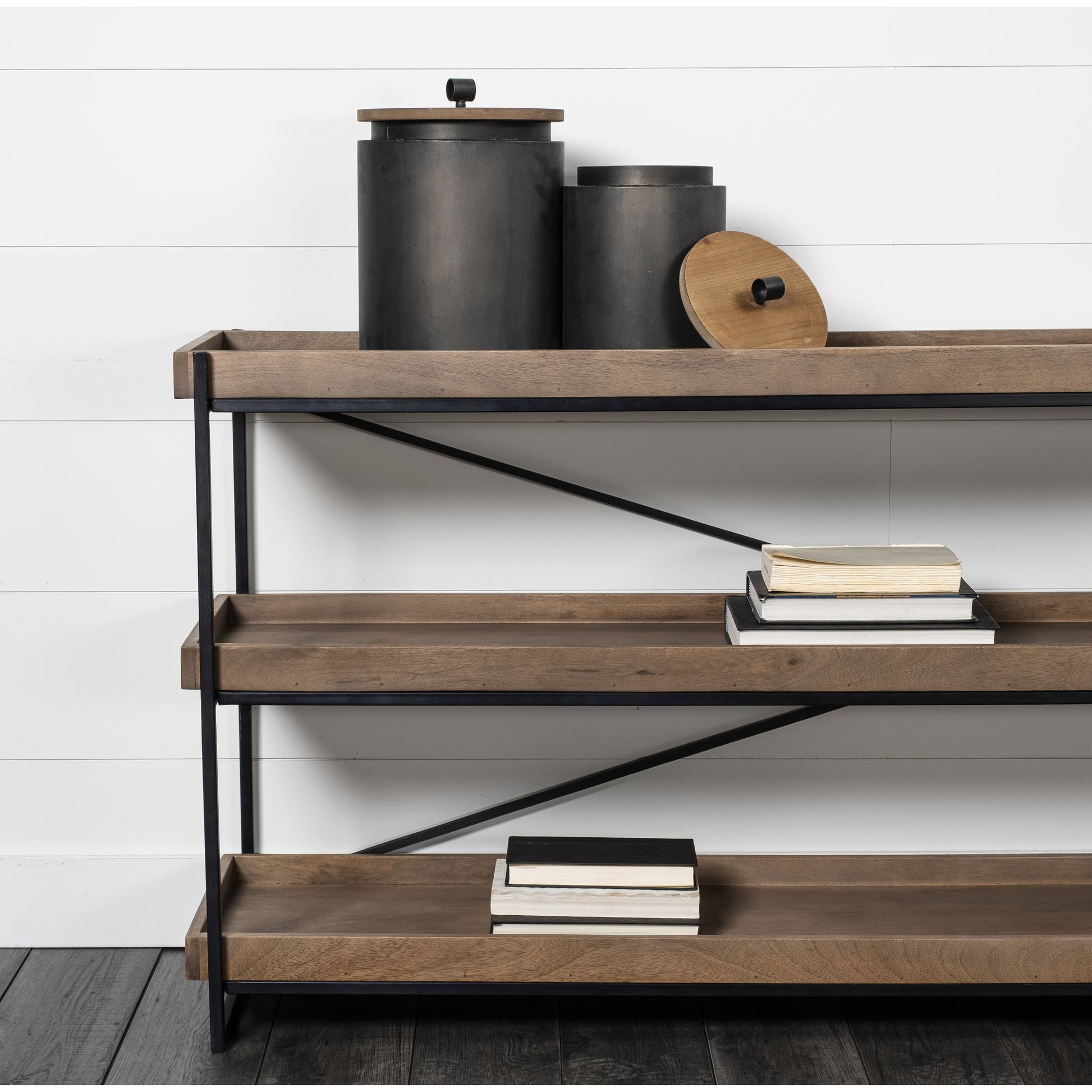 Cyril Gray W Jars Set of Two by Mercana in gunmetal grey. Made from unique in a eclectic & global style.