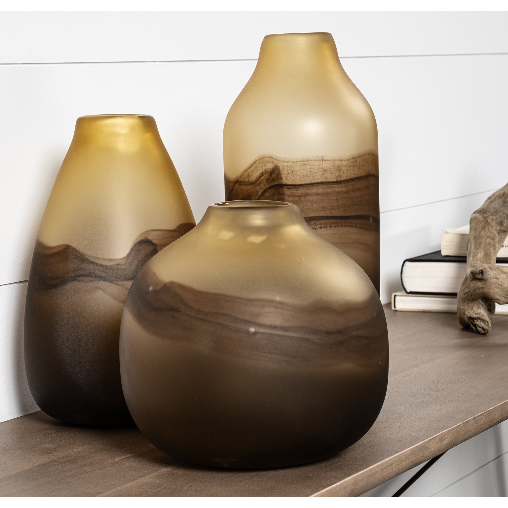 Pyla Shortglass Sand Dune Inspired Vase by Mercana in natural. Made from unique in a eclectic & global style.