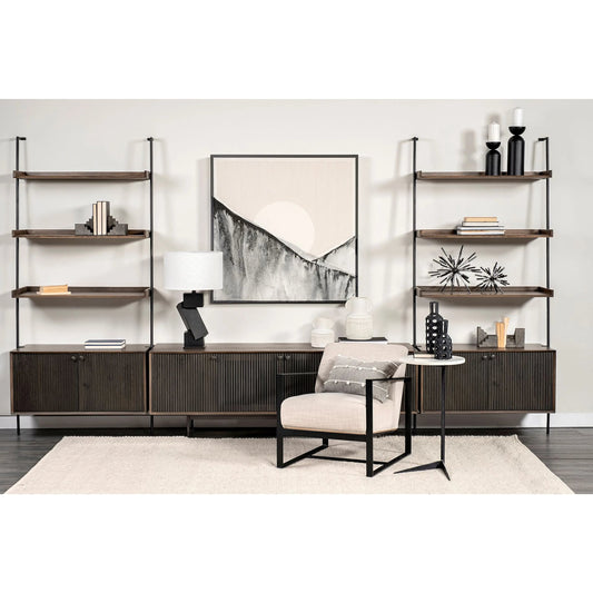 Grace Media Console by Mercana in two-tone brown. Made from unique in a modern style.