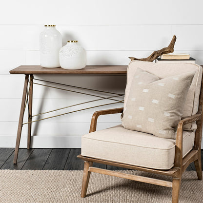 Pearl Gold Rim Glass Vase by Mercana in natural. Made from unique in a eclectic & global style.