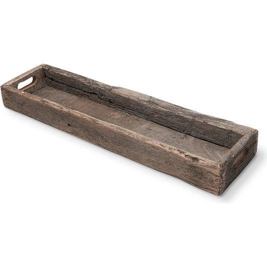 Vernon Reclaimed Tray by Mercana in natural. Made from unique in a rustic style.