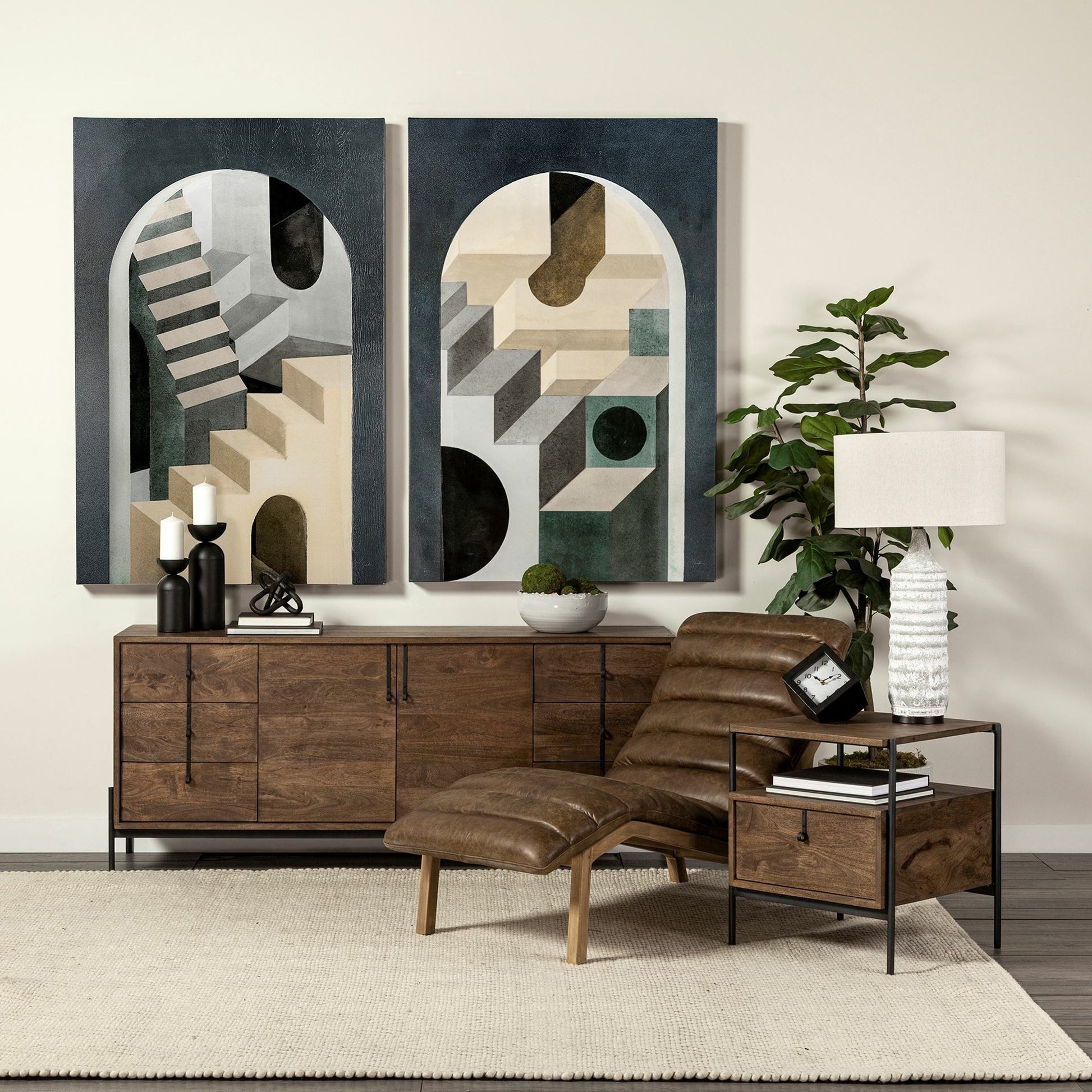 Harlan Table Lamp by Mercana in gray, beige. Made from unique in a coastal style.