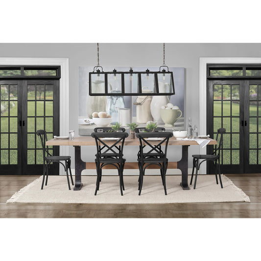 Araxi Dining Table by Mercana in natural. Made from unique in a rustic style.