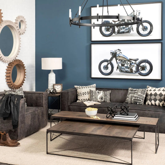 Decamp Chandelier by Mercana in matte black. Made from unique in a modern style.
