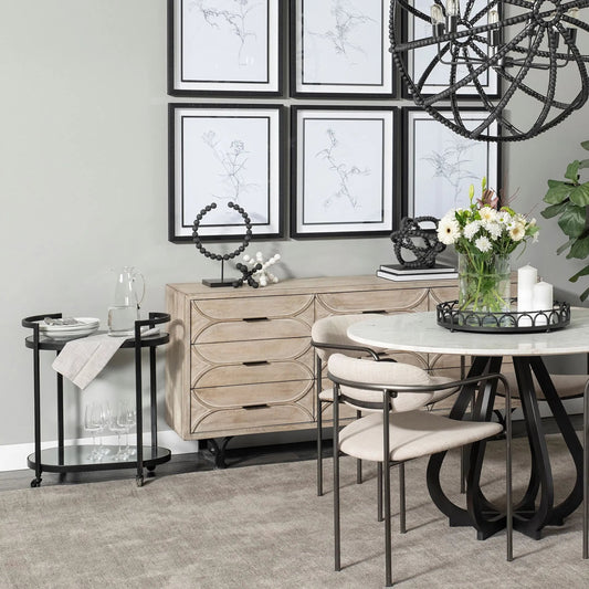 Eleonore Bar Cart by Mercana in black. Made from unique in a modern style.