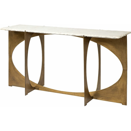 Reinhold Console Table by Mercana in natural. Made from unique in a eclectic & global style.