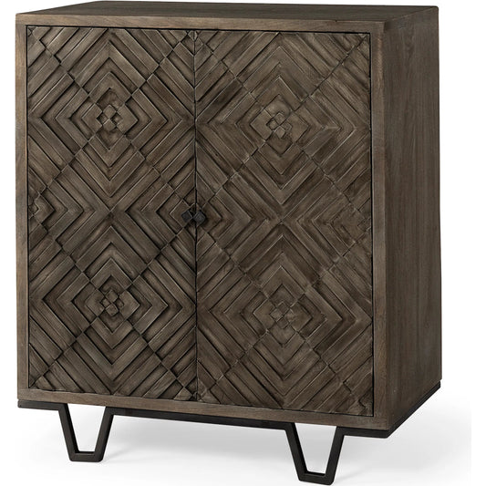 Argyle Accent Cabinet by Mercana in brown. Made from wood in a eclectic & global style.
