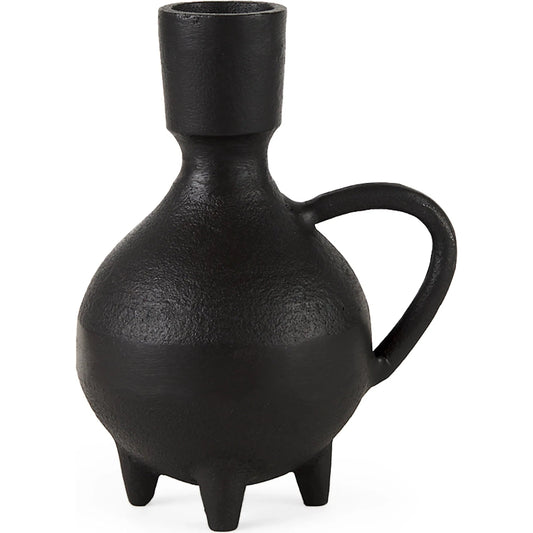 Cyrus Vase Decorative Object by Mercana in black. Made from metal in a unique style.