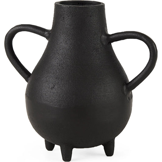 Cyrus Vase Decorative Object by Mercana in black. Made from metal in a unique style.