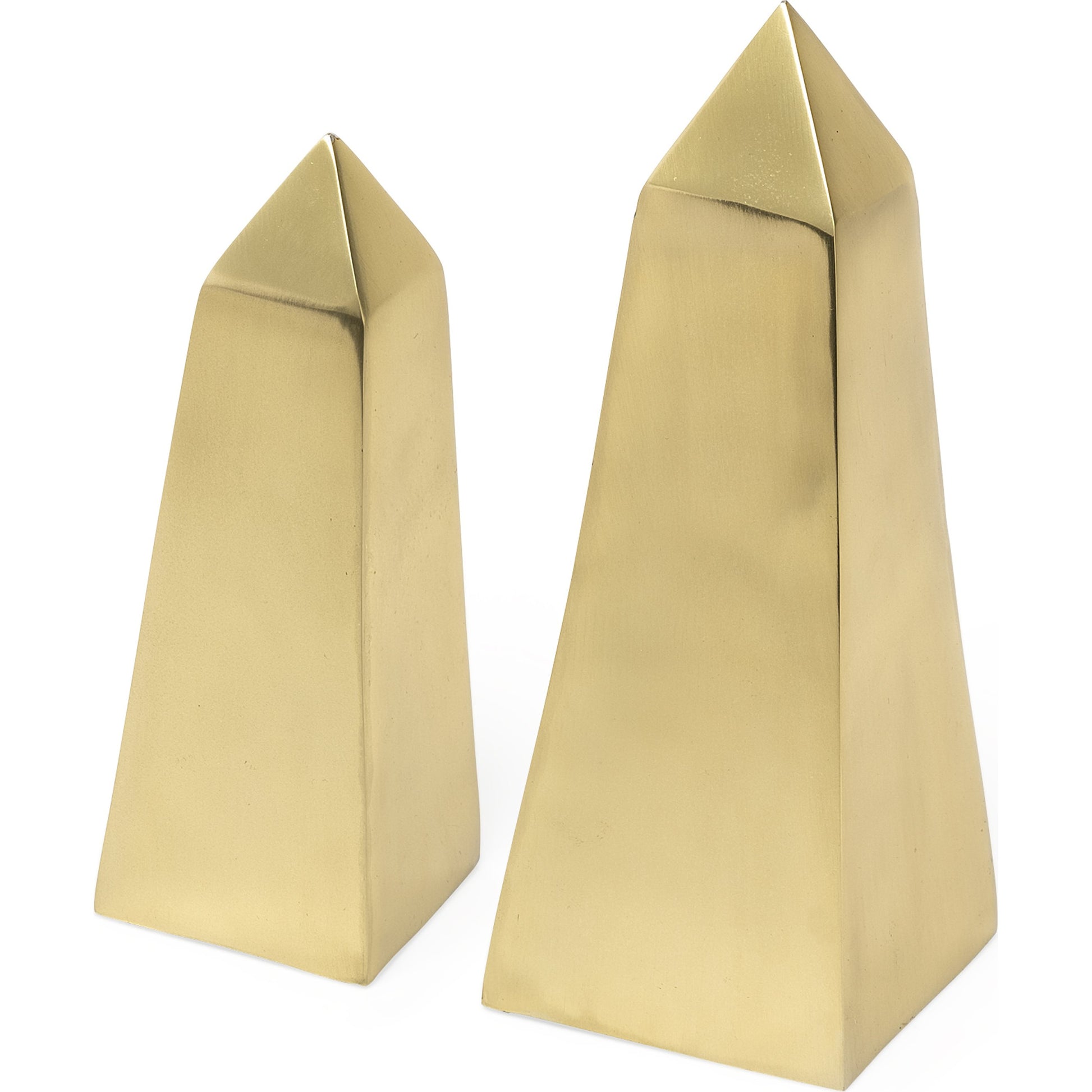Giza Elongated Pyramids Set of Two by Mercana in gold. Made from unique in a modern style.