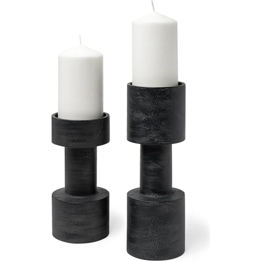 Bolton I Table Candle Holders by Mercana in black. Made from unique in a unique style.