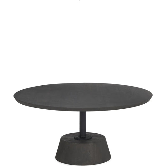 Maxwell Coffee Table by Mercana in dark brown. Made from metal, wood in a unique style.