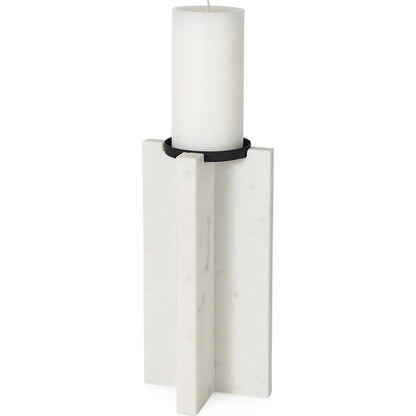 Sophia Candle Holder by Mercana in white. Made from marble in a unique style.