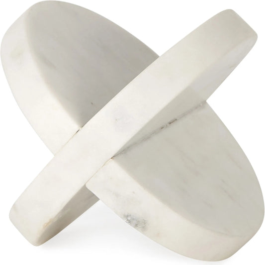 Sophia Ornament by Mercana in white. Made from marble in a modern style.