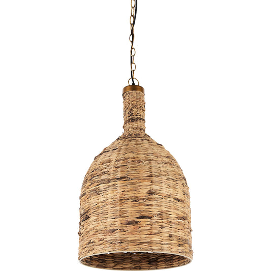 Campanile Pendant Light by Mercana in brown. Made from metal in a rustic style.
