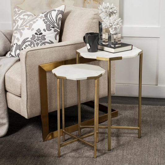 Vincent End/Side Table by Mercana in natural. Made from unique in a modern style.