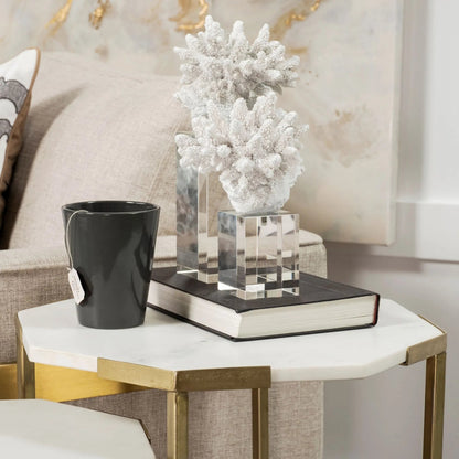 Isla Replica Coral on Clear Glass by Mercana in natural. Made from unique in a coastal style.