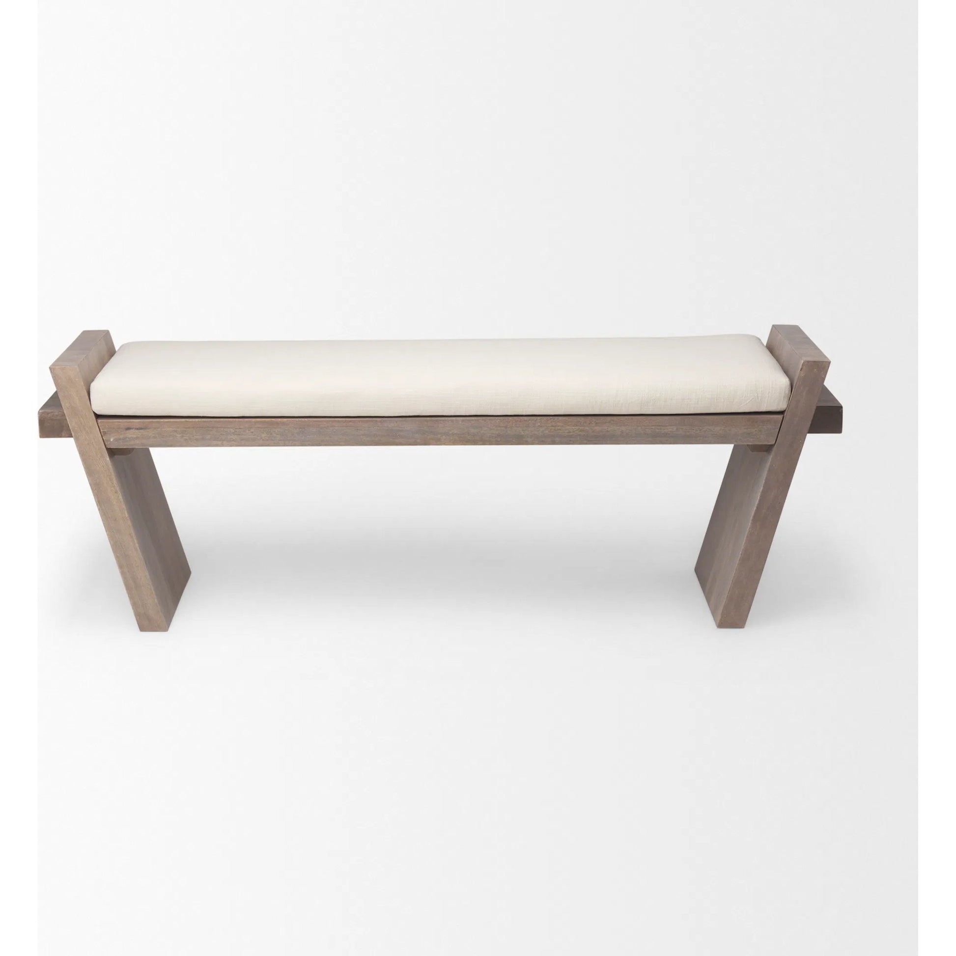 Elaine Bench by Mercana in cream. Made from unique in a eclectic & global style.
