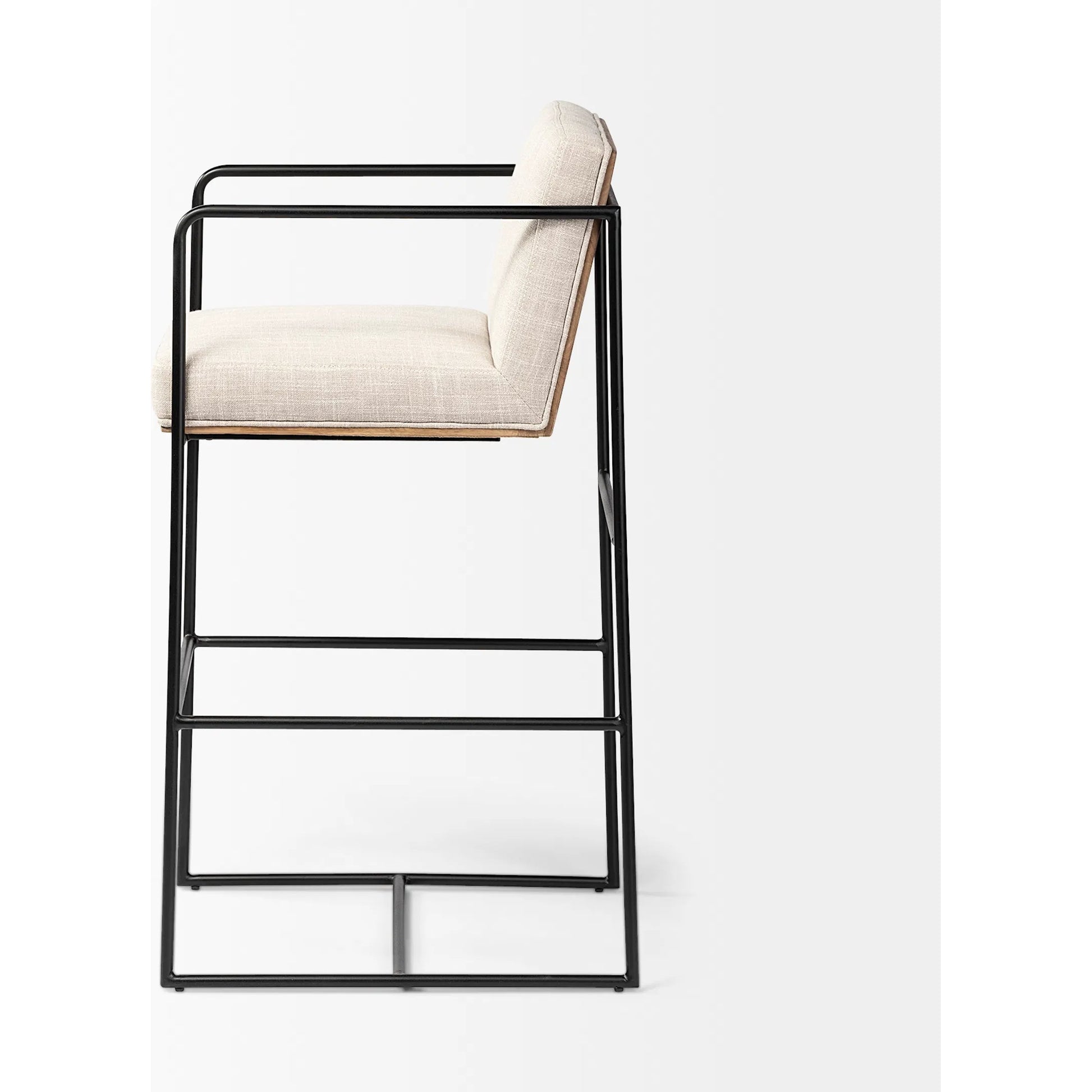 Stamford Leather Seat Bar Stool by Mercana. Made from unique in a modern style.