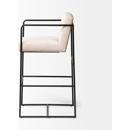 Stamford Leather Seat Bar Stool by Mercana. Made from unique in a modern style.