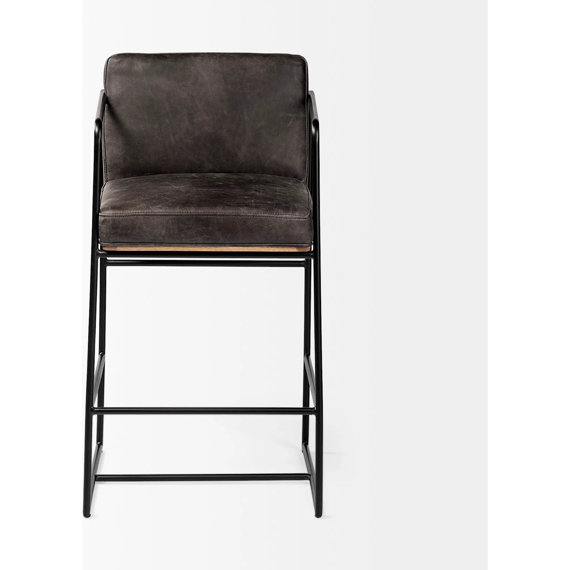 Stamford Leather Seat Counter Stool by Mercana. Made from unique in a modern style.