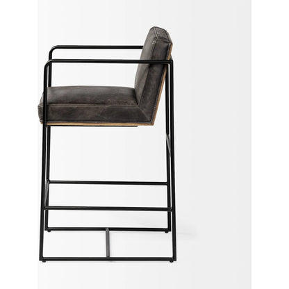 Stamford Leather Seat Counter Stool by Mercana. Made from unique in a modern style.