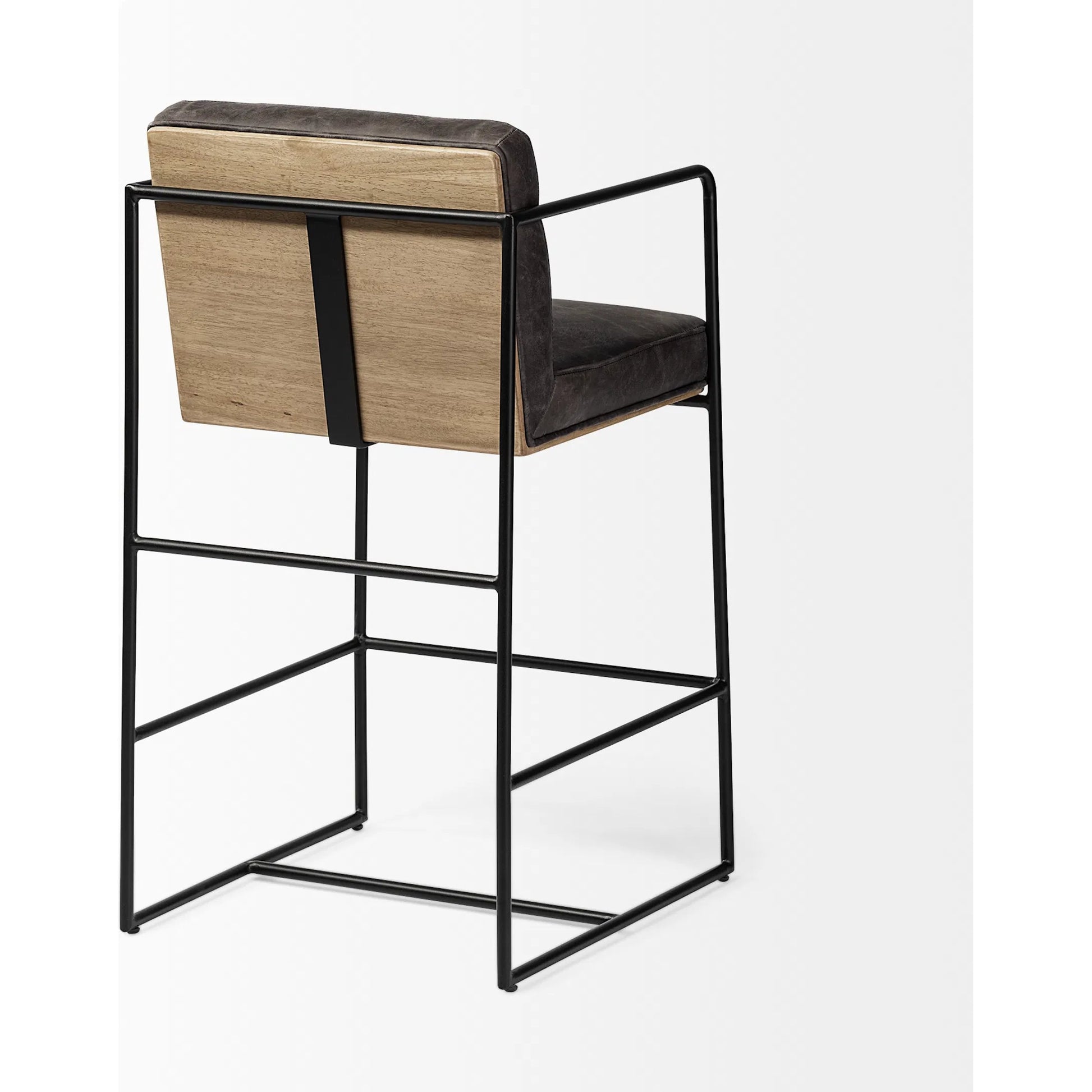 Stamford Leather Seat Counter Stool by Mercana. Made from unique in a modern style.