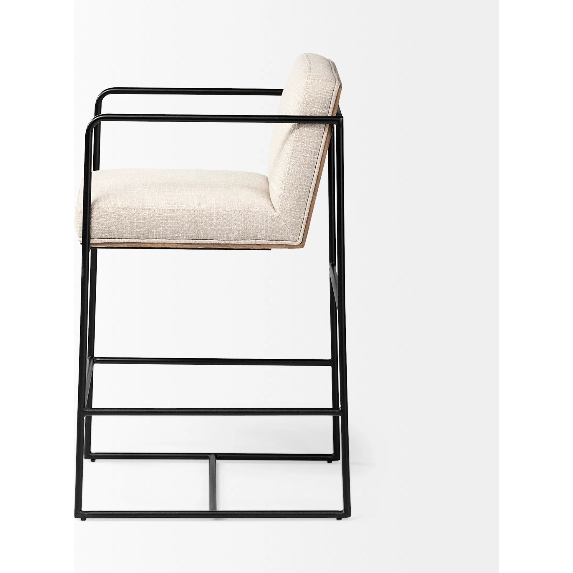 Stamford Leather Seat Counter Stool by Mercana. Made from unique in a modern style.