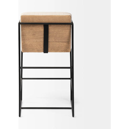 Stamford Leather Seat Counter Stool by Mercana. Made from unique in a modern style.