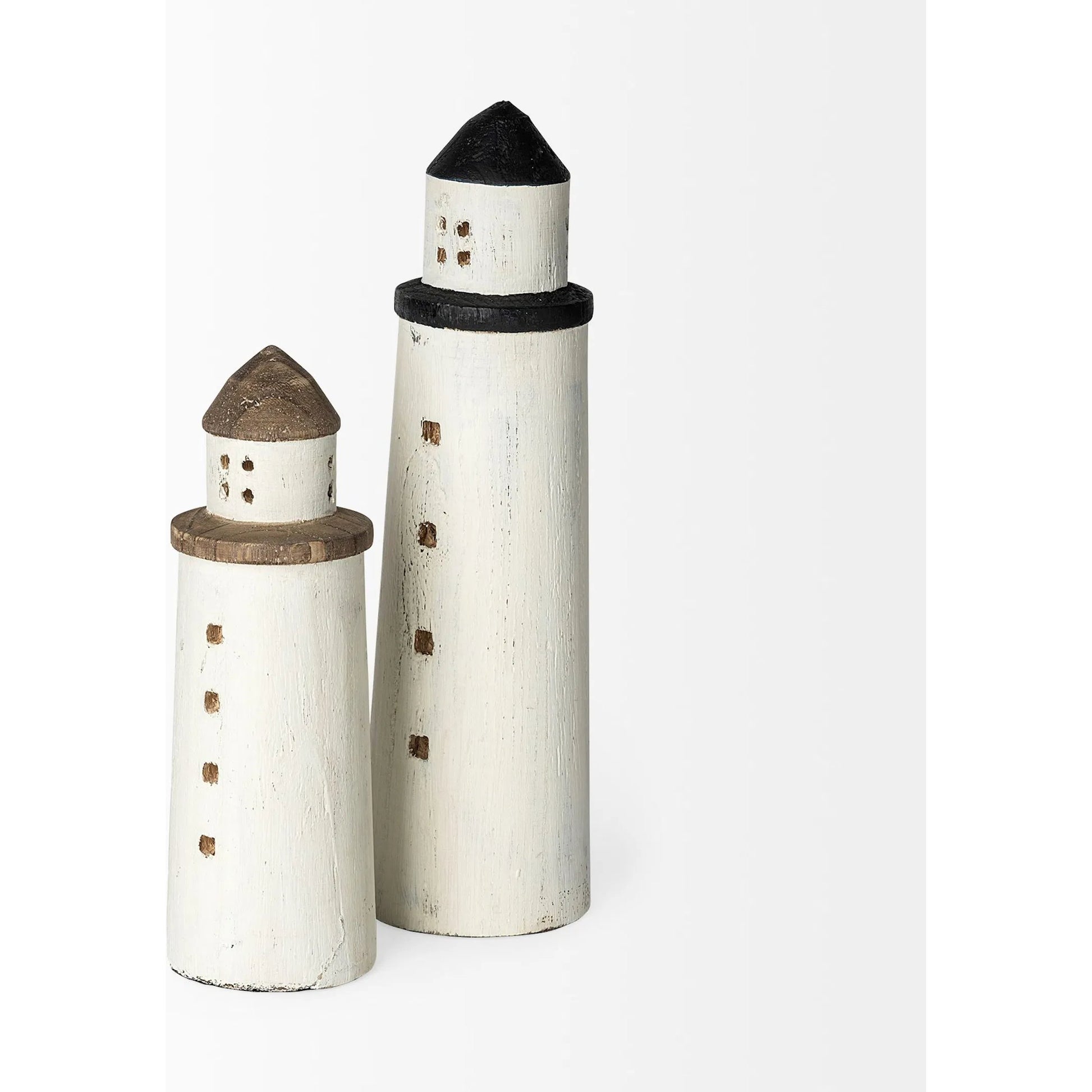 Abner Wooden Coastal Lighthouse by Mercana in natural. Made from unique in a coastal style.