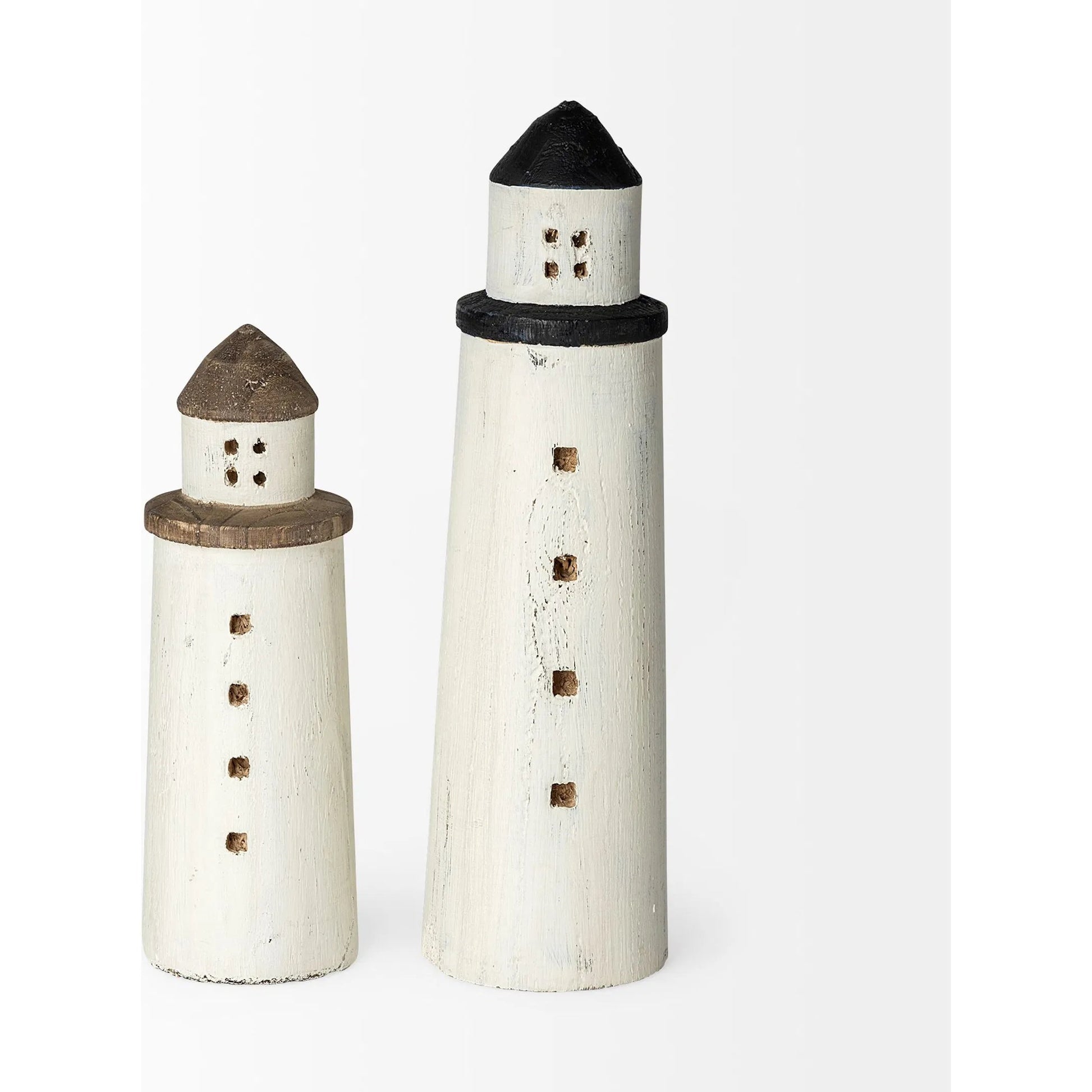 Abner Wooden Coastal Lighthouse by Mercana in natural. Made from unique in a coastal style.