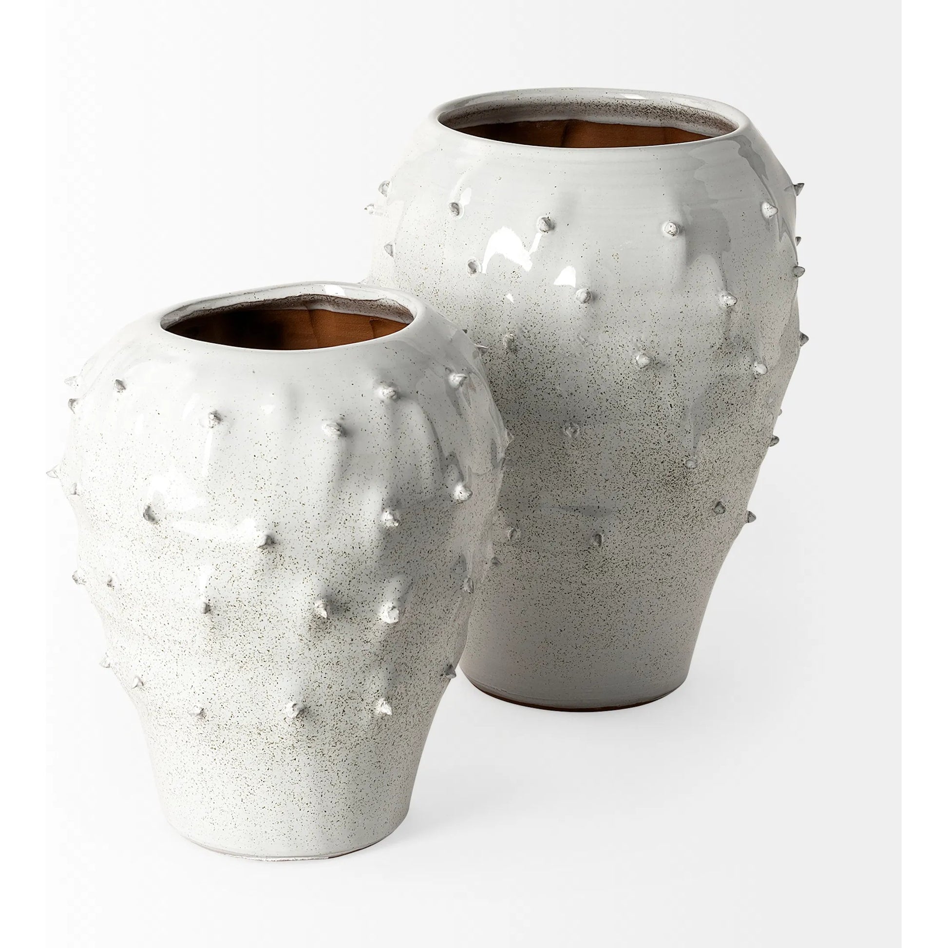 Julian Glossy Spoked Vase by Mercana in white. Made from unique in a eclectic & global style.