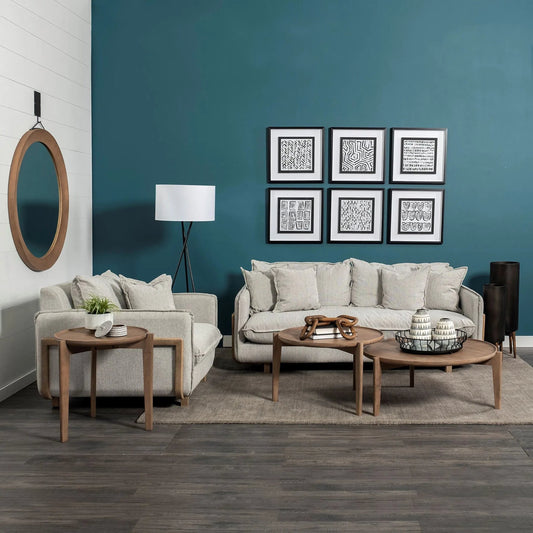 Roy Sofa by Mercana in frost gray. Made from unique in a modern style.